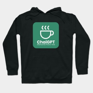 ChaiGPT - Chai Tea - ChatGPT Style (White-Green) Hoodie